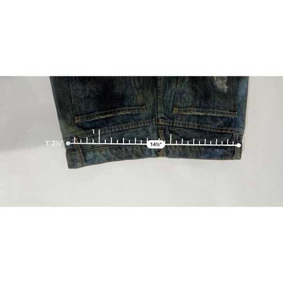 Alchemist Miami Distressed Wide Leg Jeans in Blue - Picture 4 of 5